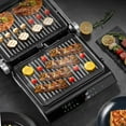 thumbnail image 2 of Costway Electric Panini Press Grill 1200W Sandwich Maker with Independent Temperature Control & Removable Drip Tray, 2 of 9