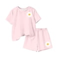 thumbnail image 6 of NAISIBABY Outfit Sets for Girls,Daisy Print Short Sleeve T-Shirt and Shorts Summer 2PC Casual Clothes Pink Size 9, 6 of 6