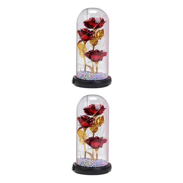 Advancent Rose Flower In Day Light LED Valentine's Decor rojo 2Conjunto