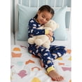 thumbnail image 4 of PatPat Pajamas Set Toddler Girls Clothes Viscose from Bamboo Snug Fit Pjs Graphic Top & Pants Kids 2-Piece Sleepwear Sets, Deep Blue, 2T, 4 of 13