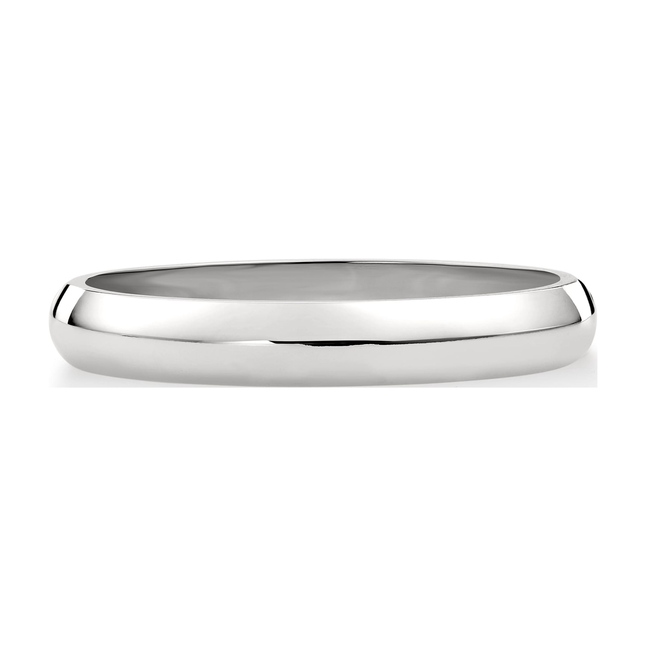 Women's Solid 14K White Gold 3mm Traditional Fit Plain Wedding Band Ring Size 5.5