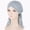 Gray Blue, variant on Women Trendy Stretch Hide Hair Arc Design Plaits Beanie Hat Head Hair Wrap Cap