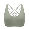 thumbnail image 1 of Ropa interior deportiva de talla grande europea y americana, sujetador deportivo de yoga con tirantes finos y espalda cruzada, sujetador push up para correr y fitness a prueba de golpes, 1 of 6