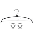 thumbnail image 3 of The Great American Hanger Company Metal Top Hanger with Non-Slip Black Rubber Coating & Swivel Hook box of 100, 3 of 4