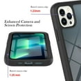 thumbnail image 4 of SaniMore Case for iPhone 15 Pro 6.1" 2023 Release, Rugged PC Backplane Soft Silicone Bumper Shockproof Drop Resistant Built-in Screen Protector Wireless Charging Slim & Light Cover, Black, 4 of 6