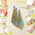 thumbnail image 3 of 5 Pack Bright Sunflowers Vintage Baby Muslin Washcloths, Vintage Check Rustic Soft Absorbent Face Towel Burp Cloths Cotton Bath Wipes Infant Wash Cloth for Newborn Boys Girls, 3 of 7