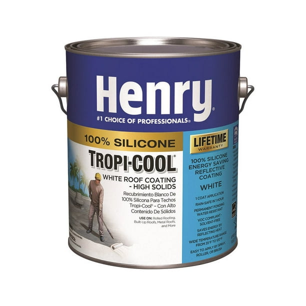 Revestimiento de techo Henry Tropi-Cool White Silicone 3.41L