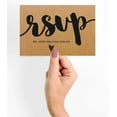 thumbnail image 2 of Inkdotpot 50 Cartes Postales Vierges RSVP Style Rustique Kraft à Inscription Imprimée 4"X6" Cartes de Réponse, Carte de Réponse RSVP pour Mariage, Shower Nuptiale, Shower de Bébé, 2 of 5