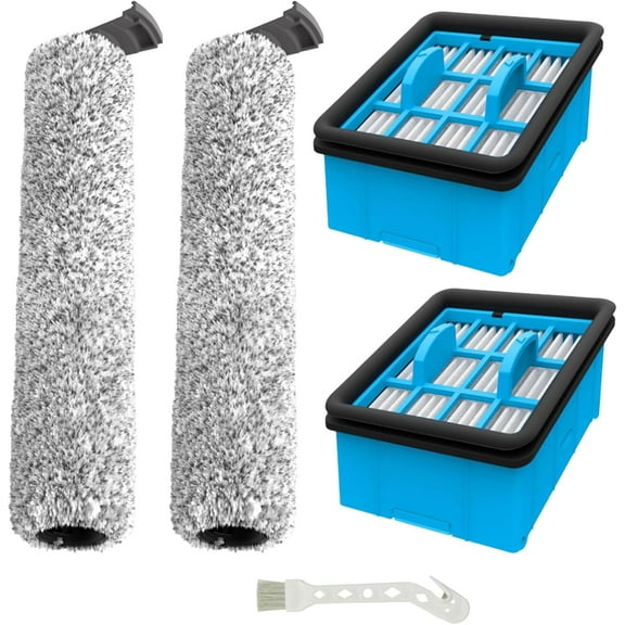 3882 Replacement part kits For BISSELL Brush and Filter For BISSELL 3882 3883 3967F 3970F 4006-7-8 CrossWave OmniForce Wet Dry Vacuum Cleaner, 2 Roller Brush 2 HEPA Filters and 1 Cleaning Brush