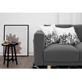 thumbnail image 3 of Ambesonne Abstract Throw Pillow Cover 2 Pack, Hatched Crystals Drawing, 18", Charcoal Grey White, 3 of 5