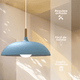 thumbnail image 3 of Lampara De Techo Colgante Macaron Retro Con Madera 35 Cm de Diámetro ilios innova  Azul, 3 of 9