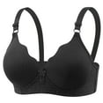 thumbnail image 3 of Amidoa Seamless Bras for Older Women Heavy Breast Black Wire-Free Solid 2 Pcs Bras Bralettes for Women S, 3 of 8