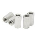 thumbnail image 2 of Coupling Nut Set, Wear Resistant 5PCS Hex Coupling Nut Silver Rustproof M10  For Installation, 2 of 8