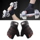 thumbnail image 2 of Guantes de ciclismo para hombre, transpirables, cortos y sin absorción de impactos. Negro + Naranja XL, 2 of 9