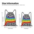 thumbnail image 4 of ZNDUO Gym Drawstring Bag, LGBT Rainbow Heart Love Pattern Men and Women Fitness Drawstring Backpack Swimming Bags, Small, 4 of 8