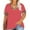 Pink, variant on Vergoodr Plus Size Tops For Women Short Sleeve T Shirt Casual Summer V Neck Tunics Tee