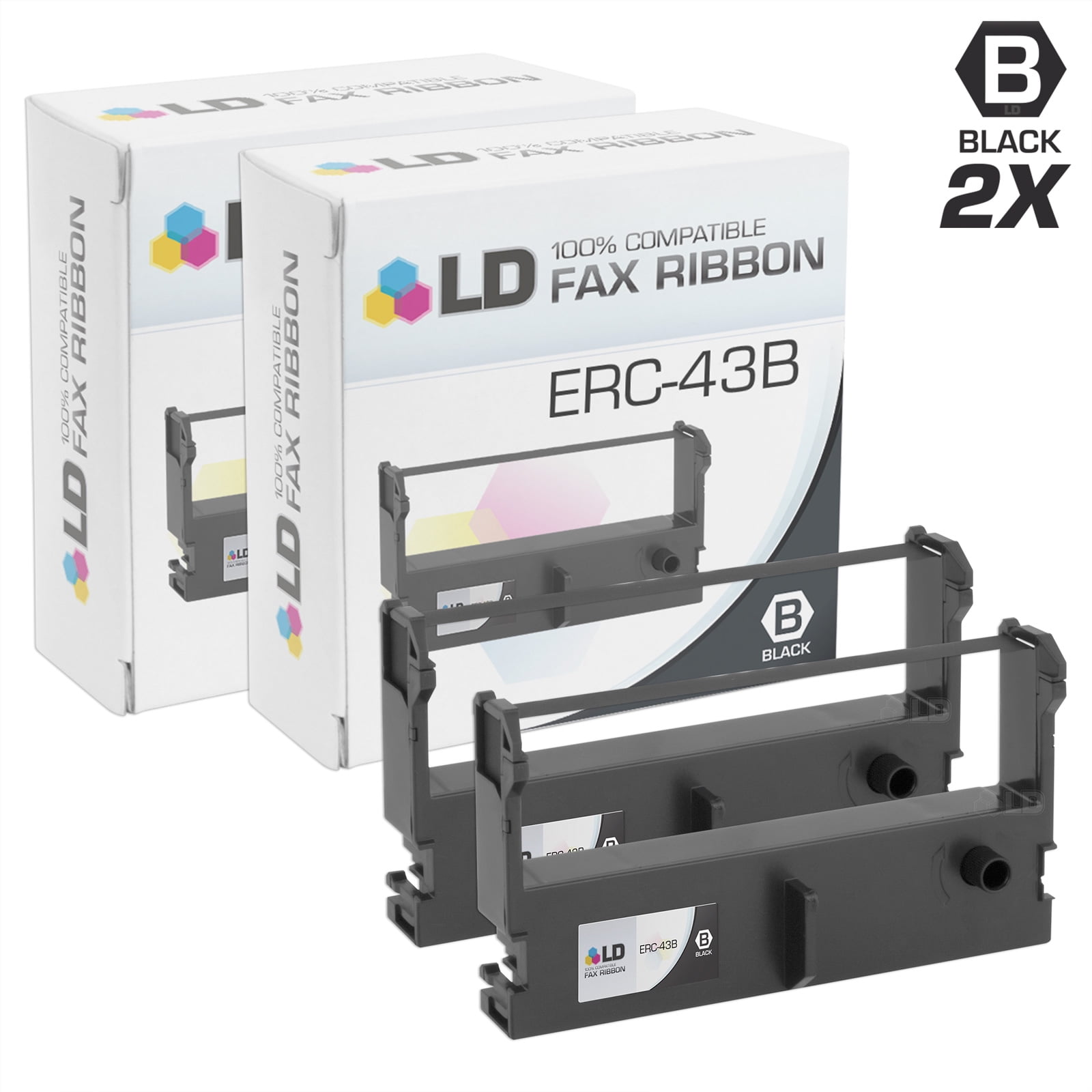 LD Compatible Printer Ribbon Cartridge Replacement for Epson ERC43