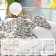 thumbnail image 3 of Sage Green Leaf Bedding 3 Piece Duvet Cover Set California King, Vintage Farmhouse Boho Pastoral Tribal Soft Microfiber Comforter Cover with Zipper Closure & Pillowcases, FadeResistant Quilt Cover, 3 of 9