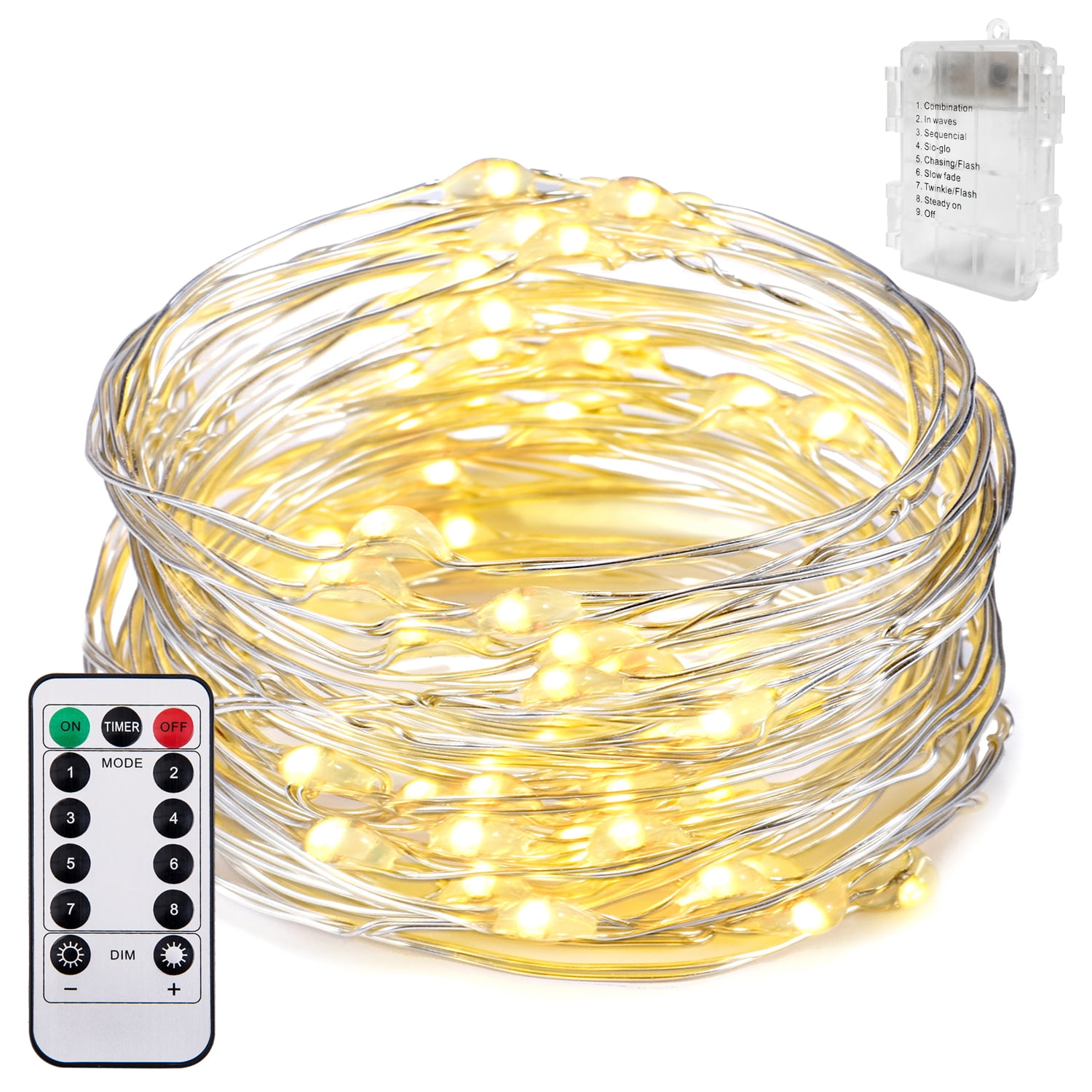 Oak Leaf Dimmable String Lights, 19.7ft 60 LEDs Waterproof SFairy