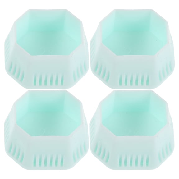 HAMPPLIES 4Pcs Sky Blue Tennis Racket End Caps Protective Covers with Nails for Racquet Stability