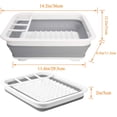 thumbnail image 2 of Collapsible Drying Dish Storage Rack Gray Space Saving Folding Dish,Collapsible Dish Drying Rack Popup and Collapse for Easy Storage for kitchen,Camper,Travel Trailer, 2 of 7