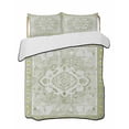 thumbnail image 2 of Sage Green Twin XL Size Down Alternative Comforter,Lightweight Comforter Quilt Bedding Set with Pillow Shams Boho Retro Decorative Abstract Floral Ethnic Bed Comforter Duvet Insert 68"x98", 2 of 7