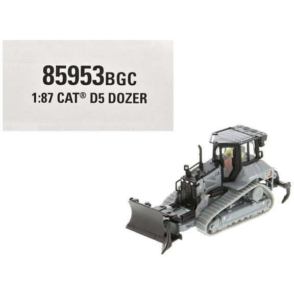 CAT Caterpillar D5 Track-Type Dozer "Centennial" Gray with Operator "High Line Series" 1/87 (HO) Diecast Model by Diecast Masters