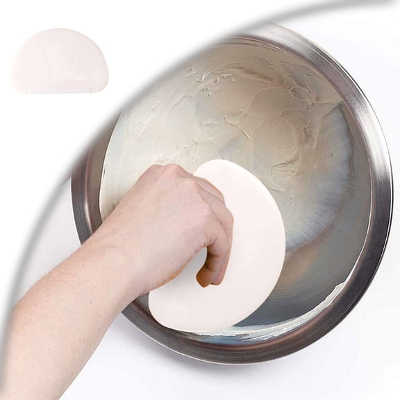 Bowl Scraper Dough Bench Scraper Baking Flexible Spatula, Multipurpose Curved, Silicone Pastry Flat Edge Mixing Bowl Cutter for Cake Icing Bread Fondant