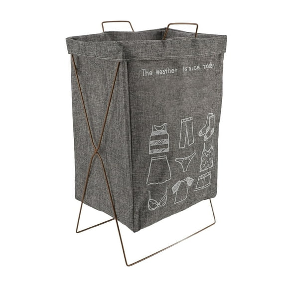 Cesto Para La Colada Con Estante De Metal, Cesto Plegable Para Ropa Sucia, Cesto Para La Colada Con Marco En X De Metal Plegable Con Asas Para Dormitorio, Universidad, Espacio