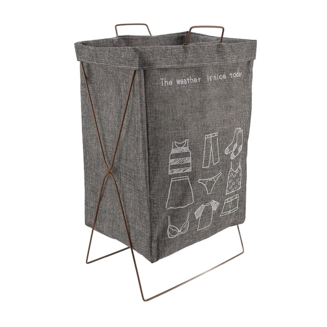Cesto Para La Colada Con Estante De Metal, Cesto Plegable Para Ropa Sucia, Cesto Para La Colada Con Marco En X De Metal Plegable Con Asas Para Dormitorio, Universidad, Espacio