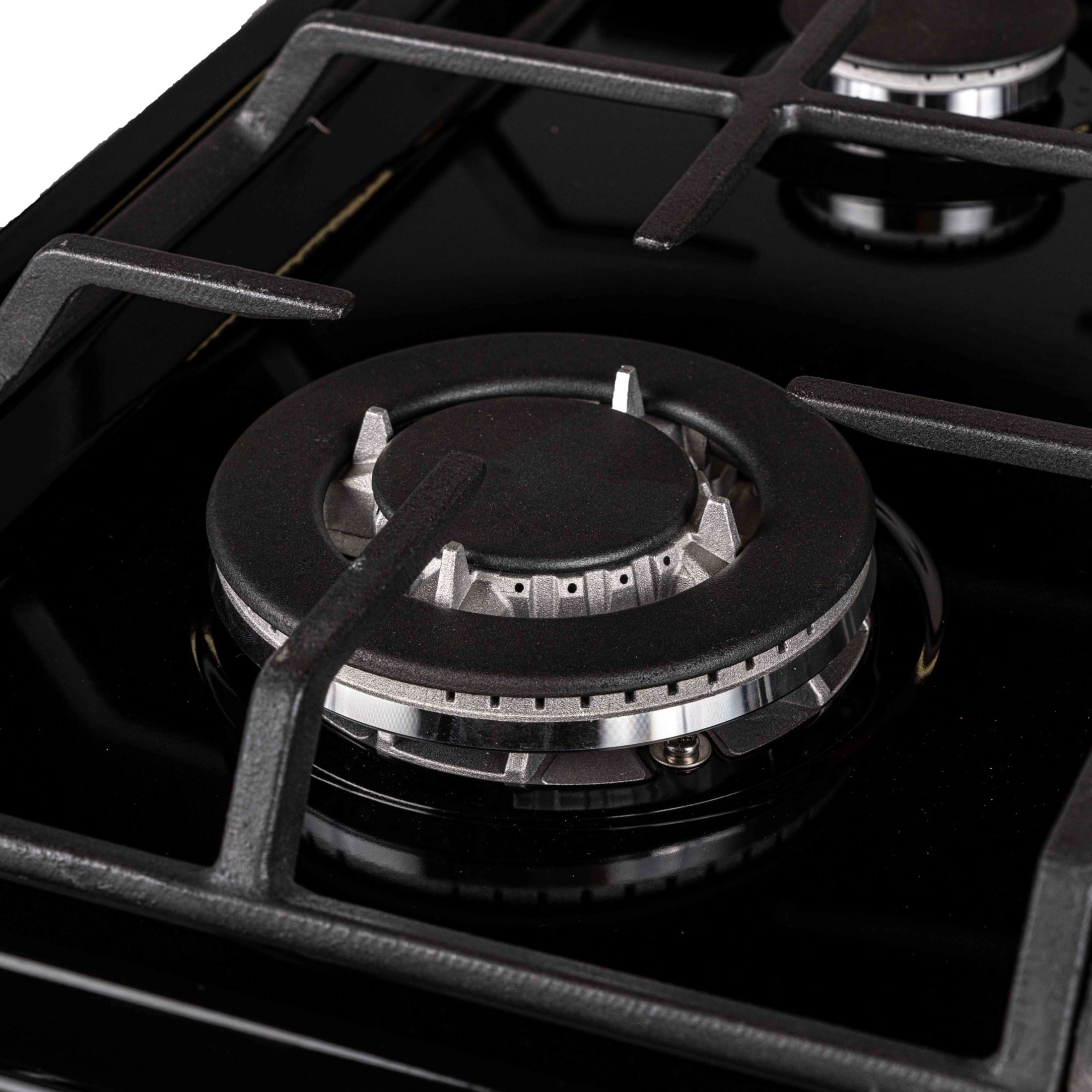 Magic Chef 24 in 4-Burner Freestanding Gas Range in Black in Black