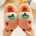 thumbnail image 3 of Vedolay Toddler Girls Boys Winter Warm Slippers Plush Cute Bedroom House Indoor Shoes Pink,34, 3 of 4