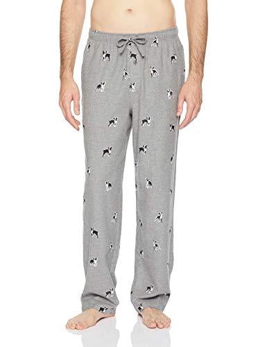 Flannel Pajama Pant, Grey Dog Print 
