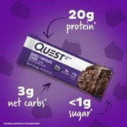 Quest Protein Bar, Double Chocolate Chunk, High Protein, Gluten-Free, 12 Count