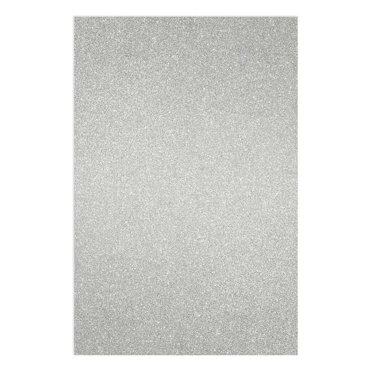 ETC Papers Non-Shed Glitter Cardstock 12X12 White-1 sheet - 855697008767