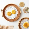 thumbnail image 3 of Canghai Rattan Bread Basket Round Biscuit Tray Woven Tea Tray With Handle for Dinner Party Coffee Breakfast, 3 of 8