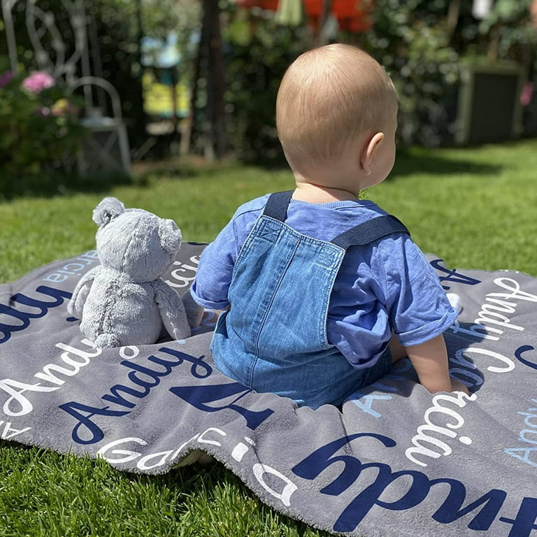 Personalized Blanket with Letter for Kids Boy Girl Not Custome