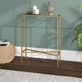 thumbnail image 3 of Henn&Hart 29.5"H Console Moderne en Métal/verre en Laiton, 3 of 8