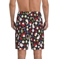 thumbnail image 3 of Kdxio Rose Rabbit Print Mens Sleep Shorts Bottoms Soft Comfy Pajama Wear Pants with Drawstring Pockets, 3 of 7