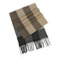 thumbnail image 2 of Long Scarf for Men Cold Weather Shawls Mens Trendy Vintage Plaid Printed Tassels Thermal Warm Fall Winter Scarves, 2 of 2