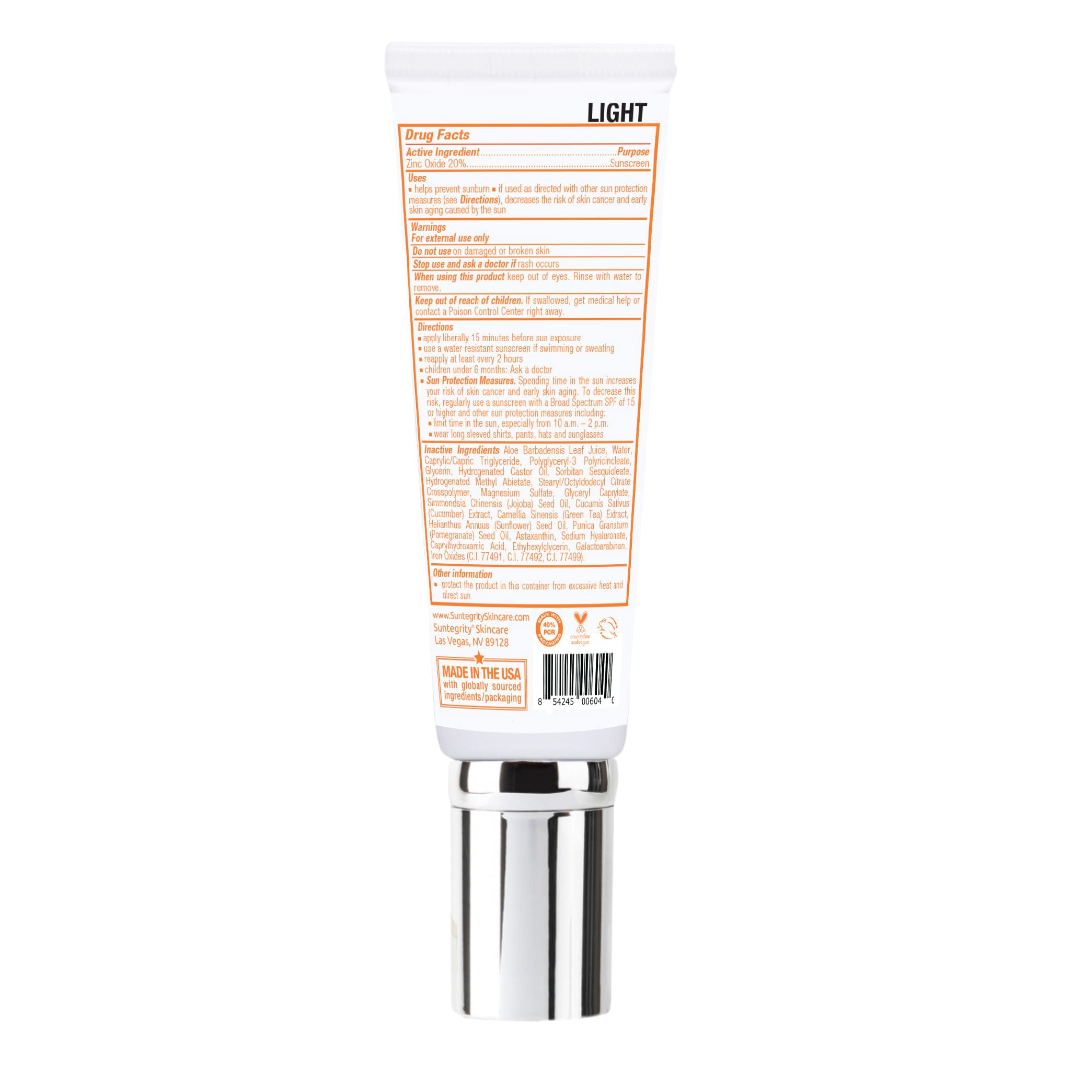 Suntegrity 5-IN-1 Tinted Sunscreen Moisturizer (LIGHT Shade) - Broad Spectrum SPF 30