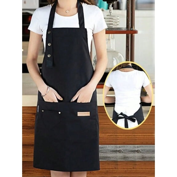 Durable Waterproof Work Apron for Chef Barber Barista Waiter Kitchen Cooking Apron Unisex Restaurant Uniform