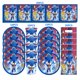 thumbnail image 1 of Kit de suministros para fiestas de Sonic, vajilla de papel para fiestas de cumpleaños de niños, platos de papel, vasos, servilletas, decoraciones para baby shower, bolsas de regalo de Sonic, 1 of 6