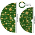 thumbnail image 4 of FMSHPON Winter Christmas Stars Ball Xmas Christmas Tree Skirt Stand Mat for Holiday Party Decoration Indoor Outdoor 48 inches, 4 of 6