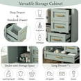 thumbnail image 5 of MODERNLUXE 30" Bathroom Vanity with Ceramic Sink Combo Set, Free Standing Bathroom Storage Cabinet with 1 Soft Closing Door and 3 Drawers for Small Space,Easy Assembly,Green, 5 of 10