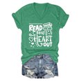 thumbnail image 3 of Women's Casual Valentine's Heart Print Letter Round Neck Short Sleeve T Shirt Long Sleeve Shirt Women for Layering Womens Long Sleeve Compression Shirts Summer Shirts for Women Women V Neck Workout, 3 of 3