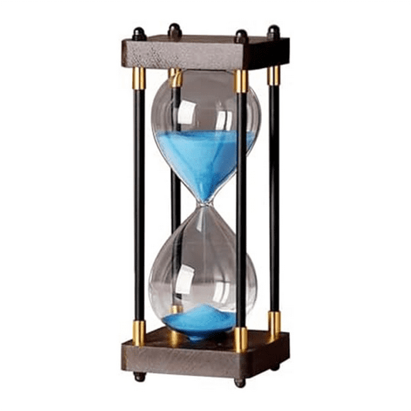 Large Hourglass 60 Minutes, Hourglass, Rainbow Glass Gift for Home, Desk,Blue