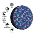 thumbnail image 4 of Sikiie Plants And Flamingos PVC Leather Spare Tire Wheel Cover Spare Tire Cover, for Car Truck SUV Camper Trailer Universal Fit(14-17in)-15 inch, 4 of 6