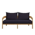 thumbnail image 5 of Modway Brisbane Teak Wood Outdoor Patio Loveseat in Natural Navy, 5 of 8