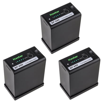 Kastar 3-Pack BP-A60 Battery 14.4V 6800mAh Replacement for Canon EOS C500 PL 4K Cinema PL C 500 Camcorder EOS C500 Mark II 6K Full-Frame Camera EOS C70 Cinema Camera (RF Lens Mount)